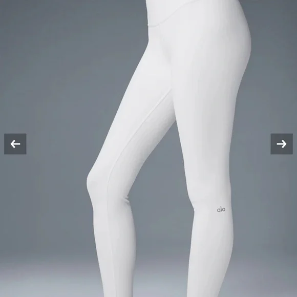 ALO Yoga Classic White Leggings - Picture 7 of 8